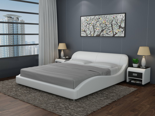 Waterbed Hotel Tweepersoonsbed Bedden Compleet Leren Bed Gestoffeerd Water LB8822