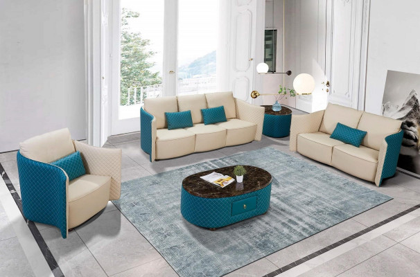 Leren bank Bank Bank Designer bekleding set 2-dlg set Zitgroepen Banken