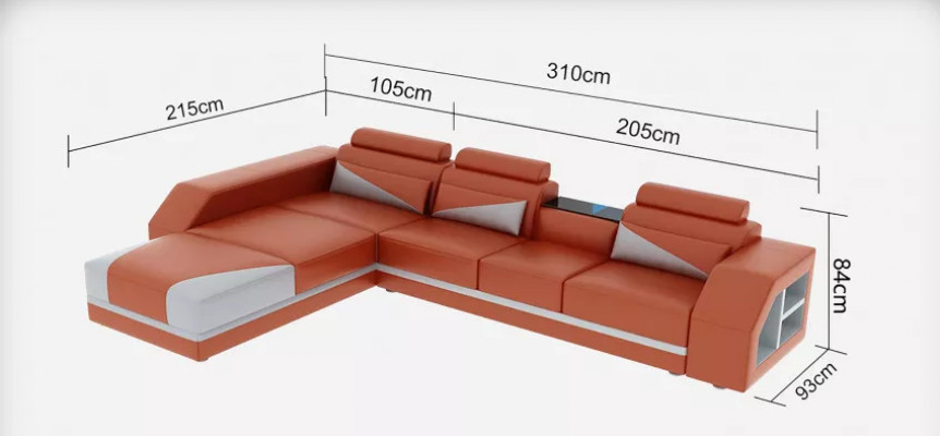 Ontwerp Bank Hoekbank Bankstellen Bank Beklede Hoekbank Hoekbank Zitmeubelen 2-delig