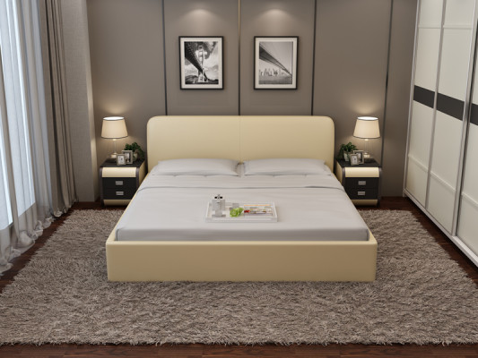 Wasserbett Hotel Tweepersoonsbed Volledig waterbed Lederen bed, gestoffeerd waterbed LB8836