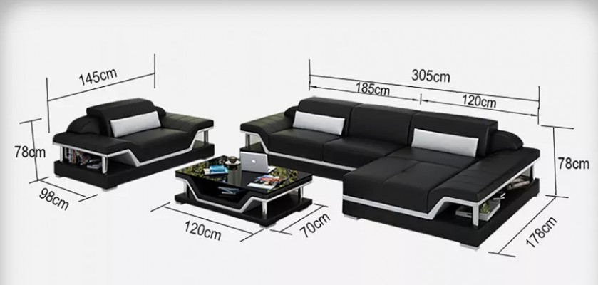 Hoekbank woonlandschap hoekbank hoekbank gestoffeerd bank L-vorm leren bank bank