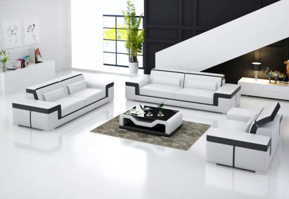 Design bankstel 3-zitter set, design bank gestoffeerd banken bank luxe nieuw