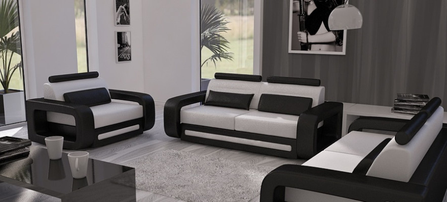 Bankstel Bank Bank Bekleding Lederen Banken Banken 3+2+1 Davos Set Set Nieuw