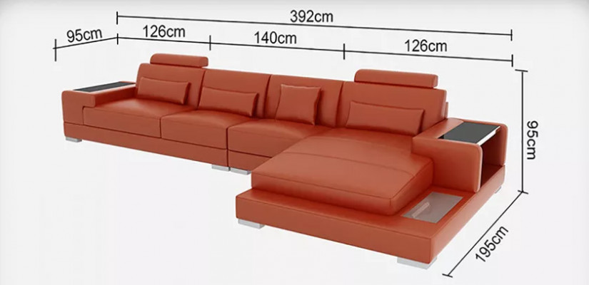 Bankstel hoekbank woonlandschap designer bankstel hoekbank L-vorm hoekbank leren bankstel