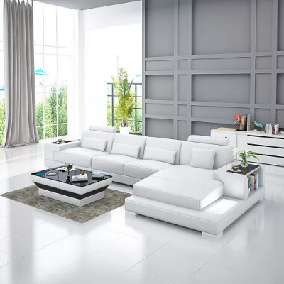 Bankstel hoekbank woonlandschap designer bankstel hoekbank L-vorm hoekbank leren bankstel