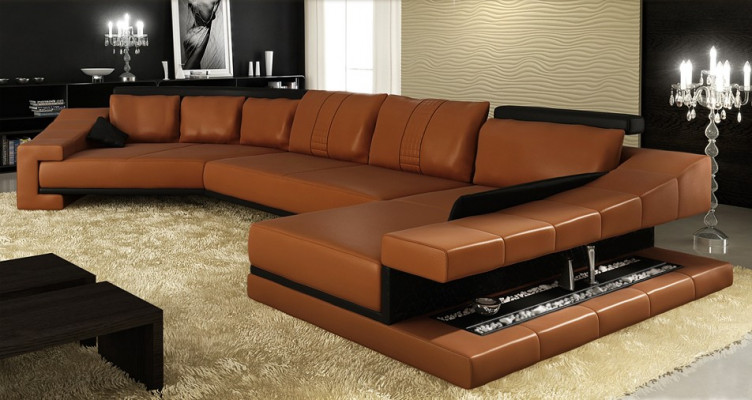 Leren bankstel woonlandschap XXL hoekbank Bigsofa bankstel ontworpen bank PHM105