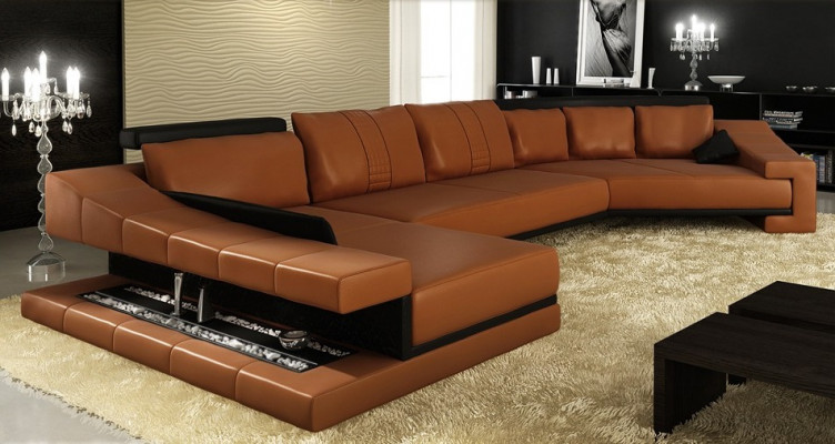 Leren bankstel woonlandschap XXL hoekbank Bigsofa bankstel ontworpen bank PHM105