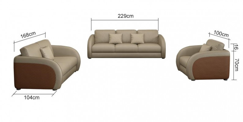 Exclusieve design meubelen 32-zits bankstel bekleding set 2-delig woonlandschap