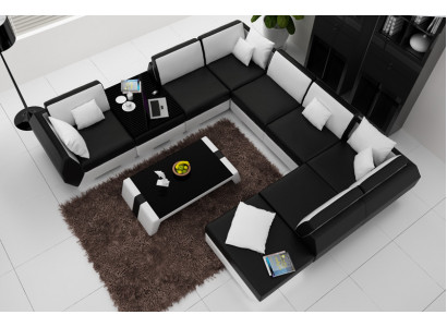 Ledersofa Bank Bankstel Nieuw Hoekbank Hoek Set Ontwerp Modern Sofa R7002