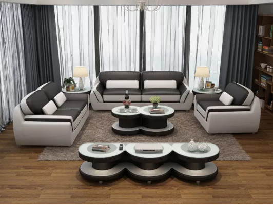 Designer Bank Leren Bank Bankstel 3-Zits Moderne Bank Woongebied