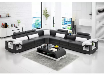 Woonkamer leren bank leren bankbank bankstellen bank leren banken woonlandschap