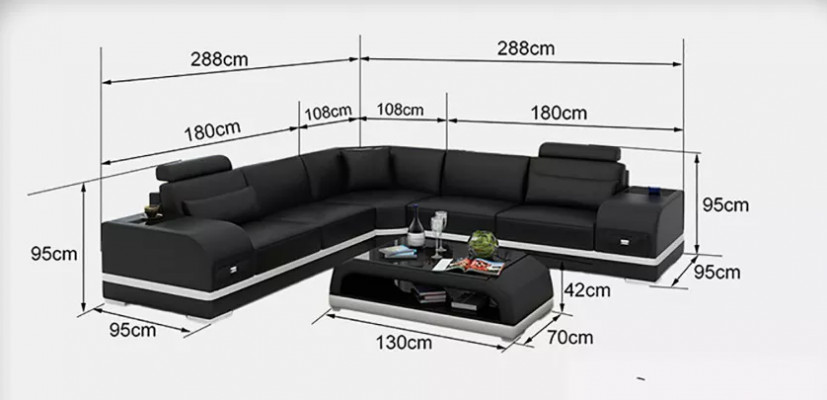 Ontwerp leren bankstel bank hoekbank bank bankstellen leren bank woonkamer