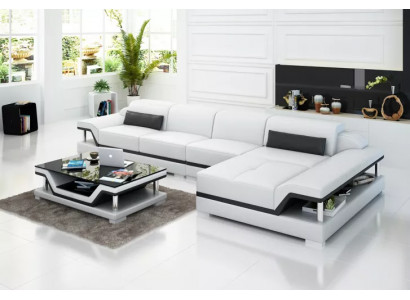 Woonlandschap leren bank hoekbank L-vorm Moderne bank hoekbank bekleding