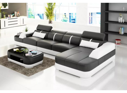 Ontwerp leren zitgroep woonkamer hoekbank leren bank bank stoffen banken sofa's.