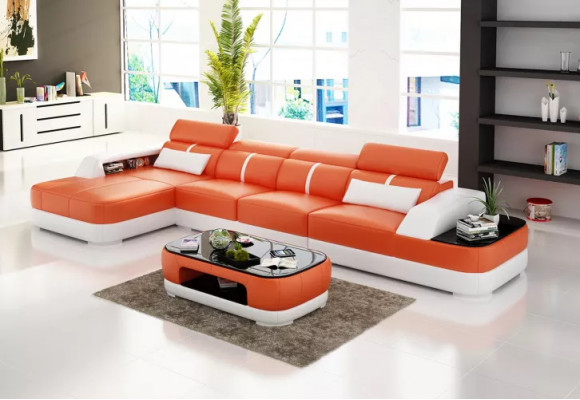 Ontwerp leren zitgroep woonkamer hoekbank leren bank bank stoffen banken sofa's.