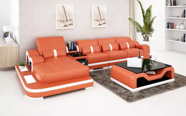 Bankstel hoekbank hoekbank woonlandschap leren bank designbank hoekbank L-vorm
