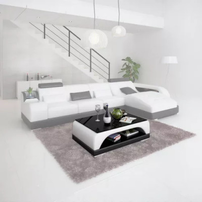 Hoekbank L-vorm Moderne bank Leren bank Hoekbank Bekleding Woonlandschap