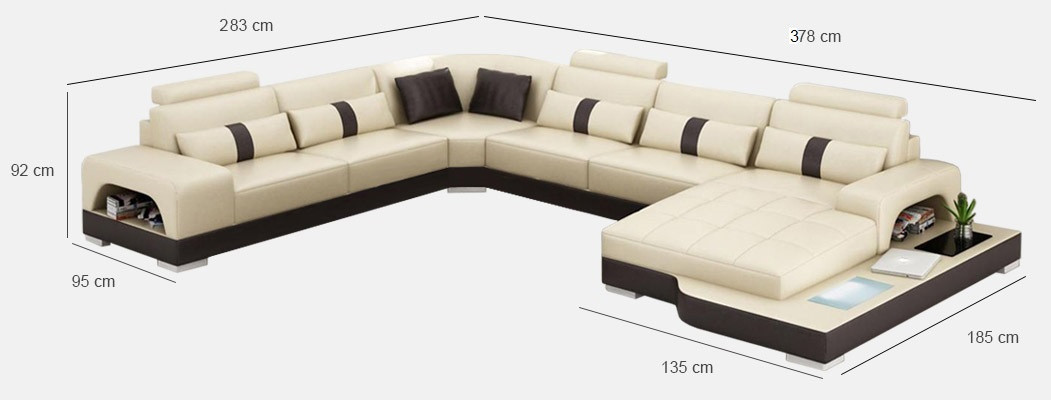 Ontwerp Lederen Bekleding Hoekbank Kamersofa Hoekbanken Landschapsontwerper Woonkamer