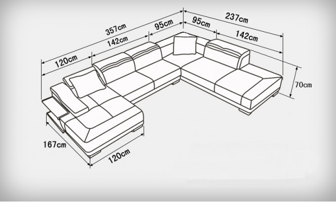 Hoekbank L-vorm Designerbank Couch Bekleding Zithoek Leder Woonsituatie
