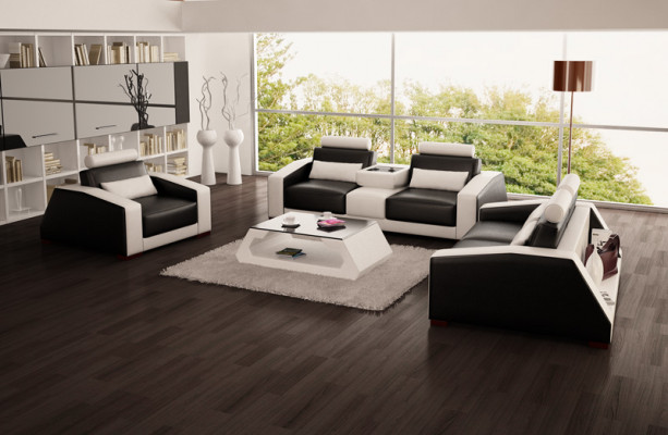 Ledersofa Bank Bankstel Nieuw 3+2+1 Zits Bankstel Design Modern Bank +USB