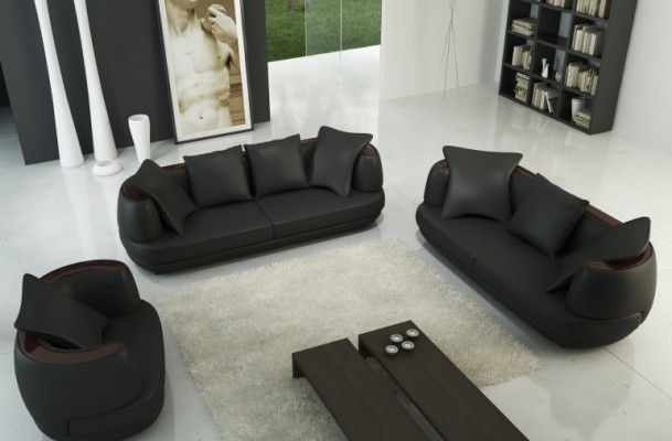 Bankstel met USB-bankbekleding leren bank 3+2+1 klassieke bankstelstoelen NIEUW