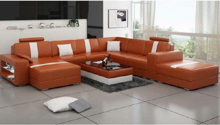Leren hoekbank bank bank bank bank bank bank stoffering set woonlandschap