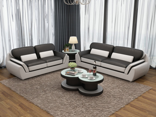 Leren bankstel met USB bankstel Nieuw 3+2 zits set Design Modern Sofa G8038C