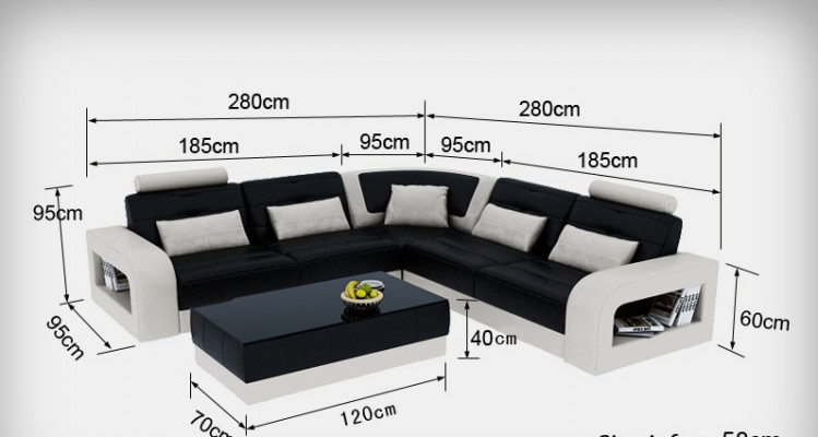 Lederen bankstel USB woonlandschap hoekbank hoekstel design bank bankstel L6008B nieuw
