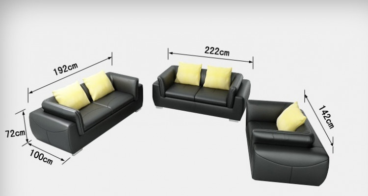 Leren bank bankstel woonlandschap 3+2+1 zits set ontwerp modern bankstel F_3014D