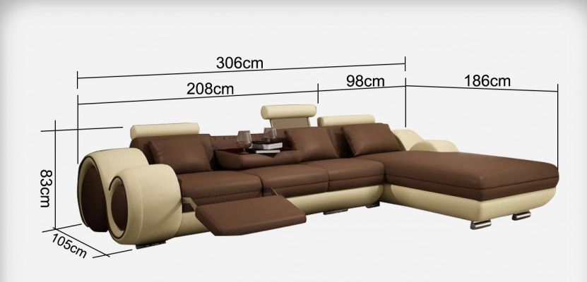 Leren bankbank woonlandschap hoekbank hoekbank ontwerp moderne bank A1163E