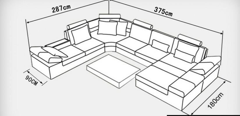 Leren bank Bank Bank Woonlandschap Hoekbank Set Ontwerp Modern Bankstel K5014