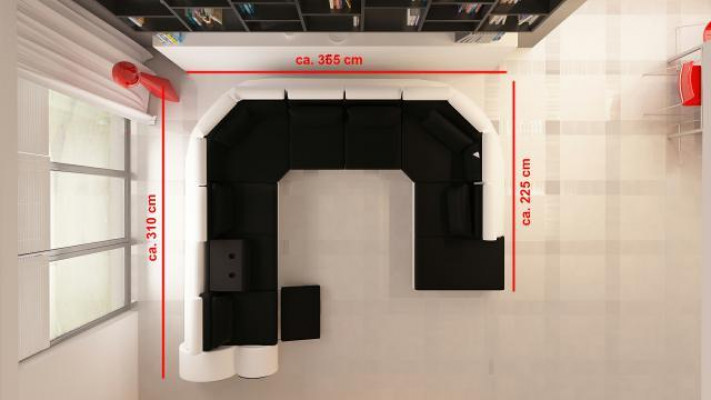 XXL Grote Designer Bank Bankstel Woonlandschap Leren Bankstel met USB  XXL Grote Designer Bank Bankstel Woonlandschap leren bankstel met USB
