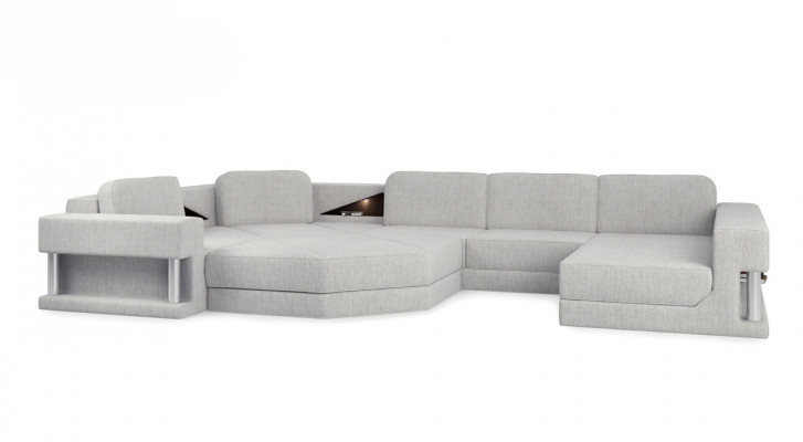 Hoekbank met USB-bekleding van textiel design bankstel woonlandschap parlement