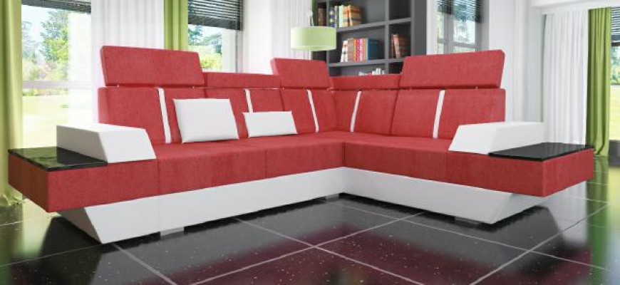 Ontwerper hoekbank woonlandschap bank met USB bank stof textiel leer Gepatenteerd