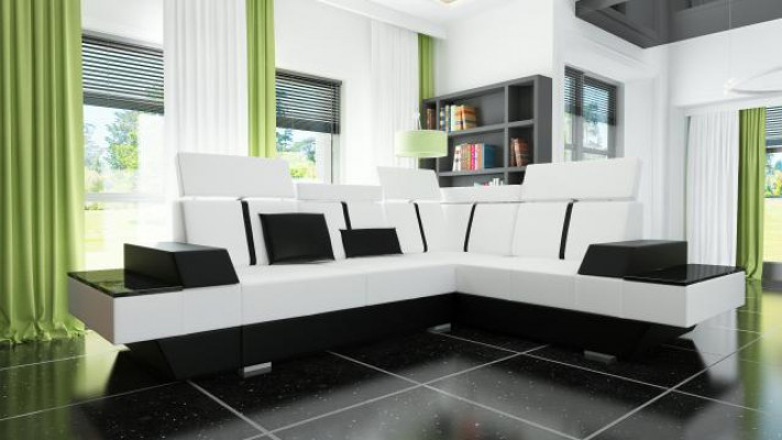 Ontwerp leren bank USB woonlandschap gestoffeerde bank hoekbank hoekbank op maat