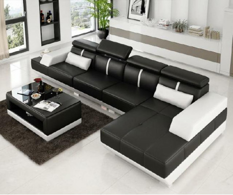 Hoekbank met USB woonlandschap bekleding L-vormige zitgroep hoekbank XXL banken Nieuw