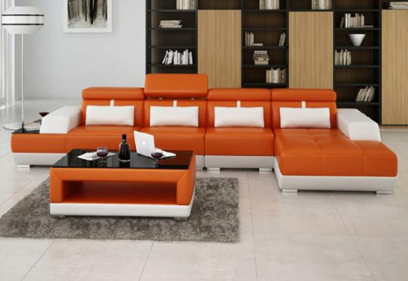 Hoekbank met USB woonlandschap bekleding L-vormige zitgroep hoekbank XXL banken Nieuw