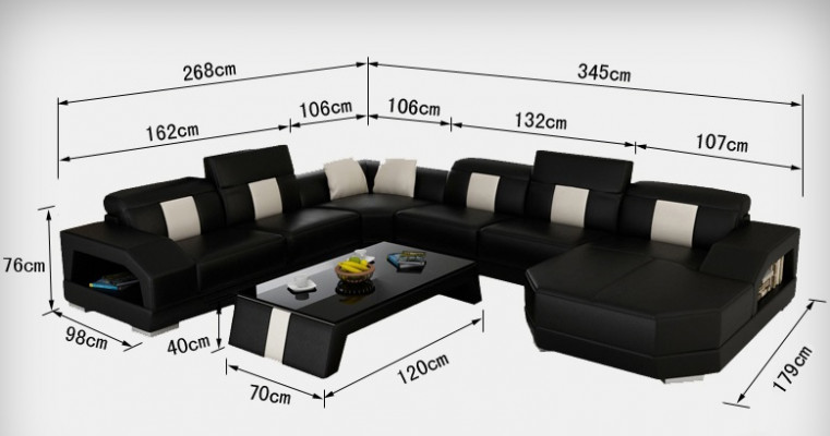 Ontdek tijdloze elegantie Onze moderne U-vormige bank Modern Design