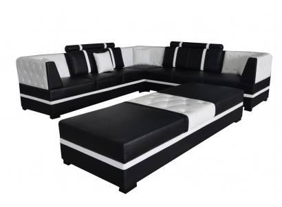 Eckbank Sofa Bank Woonlandschap Leder Bankstellen Bekleding Hoek Zitcombinatie