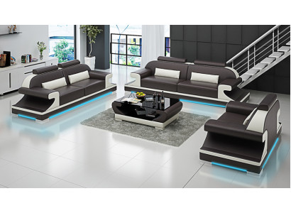 Leren bankstel Bank woonlandschap 3+2+1 zits bankstel sofa bankstel