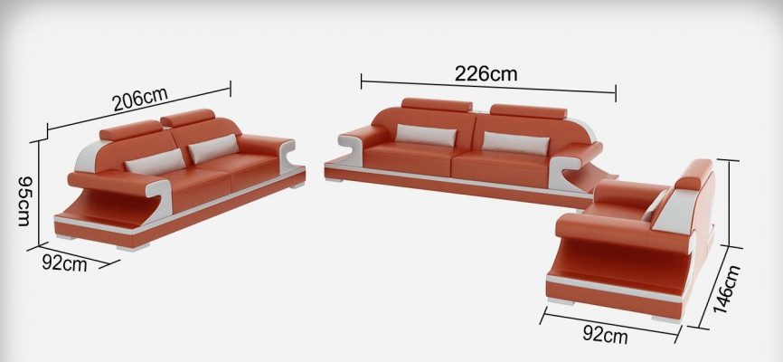 Leren bankstel Bank woonlandschap 3+2+1 zits bankstel sofa bankstel