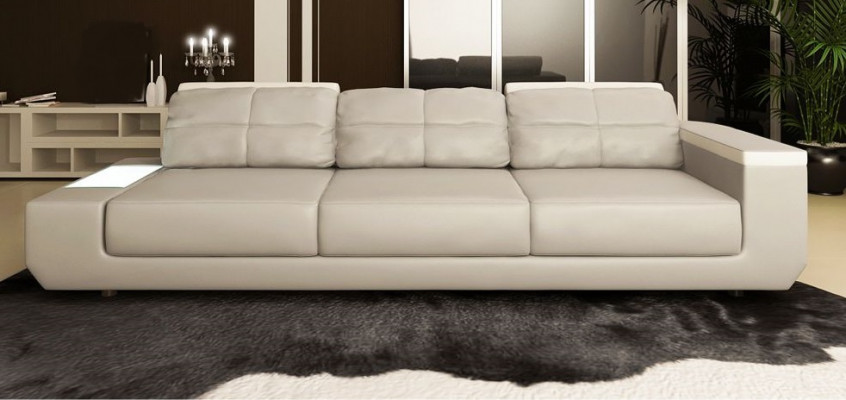 Bankstel 3-zits banken luxe kunstleren banken grote kussens design meubelen driezitter