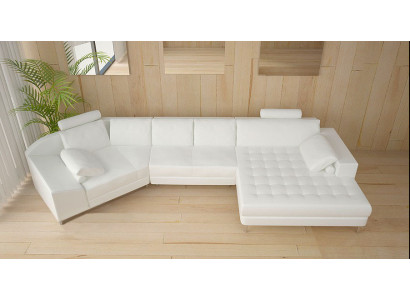 Ledersofa Bank Woonlandschap Hoekbank Hoek Bankstel Ontwerp Modern Sofa A1116