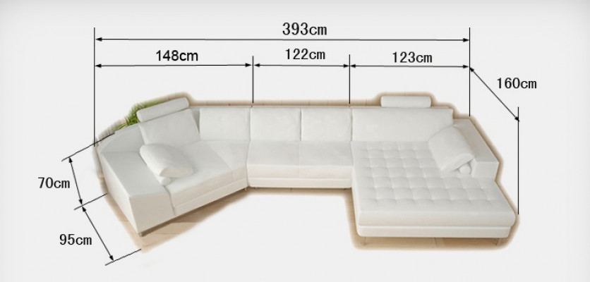 Ledersofa Bank Woonlandschap Hoekbank Hoek Bankstel Ontwerp Modern Sofa A1116