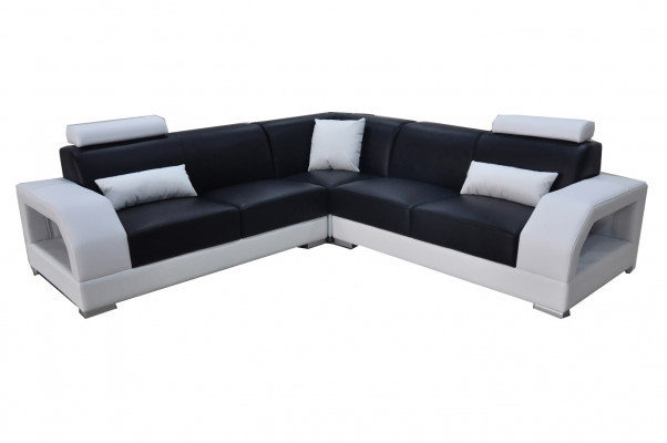 XXL hoekbank + USB, leren woonlandschap set Design Modern Sofa L-vorm G8001B