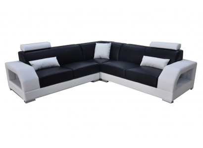 XXL hoekbank + USB, leren woonlandschap set Design Modern Sofa L-vorm G8001B