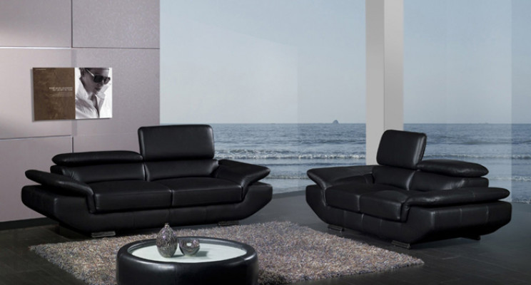 Sofaset met USB-bekleding, bank, lederen zitgroep 3+2 zits Weilrod "wit"