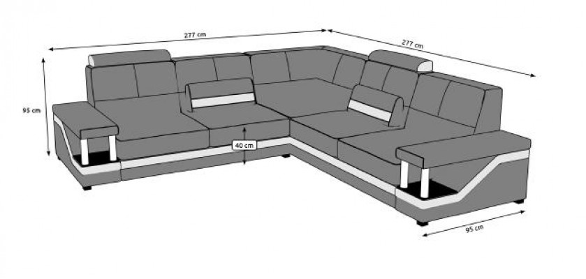 Leren hoekbank bank + USB-poster hoekbank bankstel banken stof leer set nieuw  Leren hoekbank bank + USB-poster hoekbank bankstel banken stof leer set nieuw