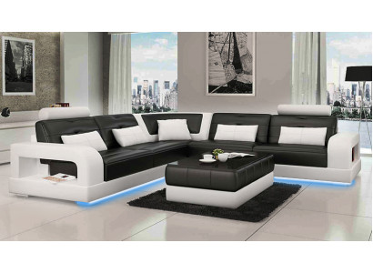 LEDERSOFA BANKSTEL HOEKBANK USB BANKSTELSET DESIGN BANK WOONLANDSCHAP Op Maat