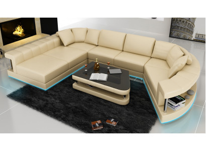 Bank Leren bank Bank Woongebied hoekbank Hoekmeubel Ontwerp Modern